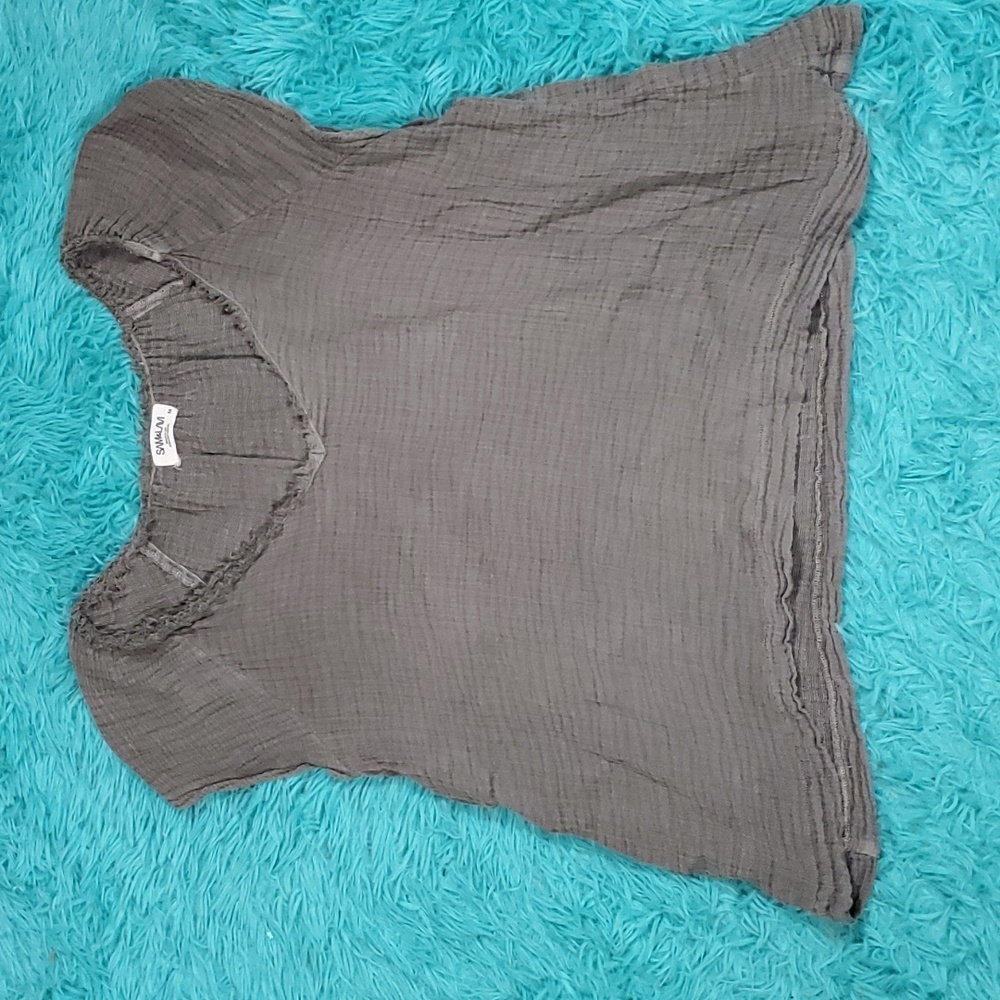 SAM & LAVI Raw Hem Top